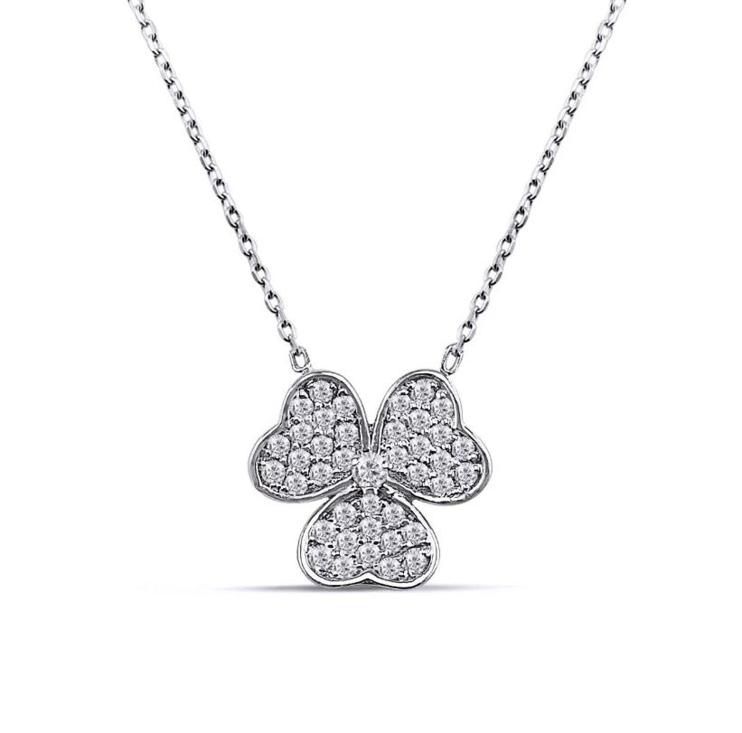 Висулка от бяло злато с диаманти 0.26 карата